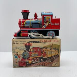 Daiya Japan 0741 Fairyland Loco Tin Toy Locomotive Dry Battery Operated Train